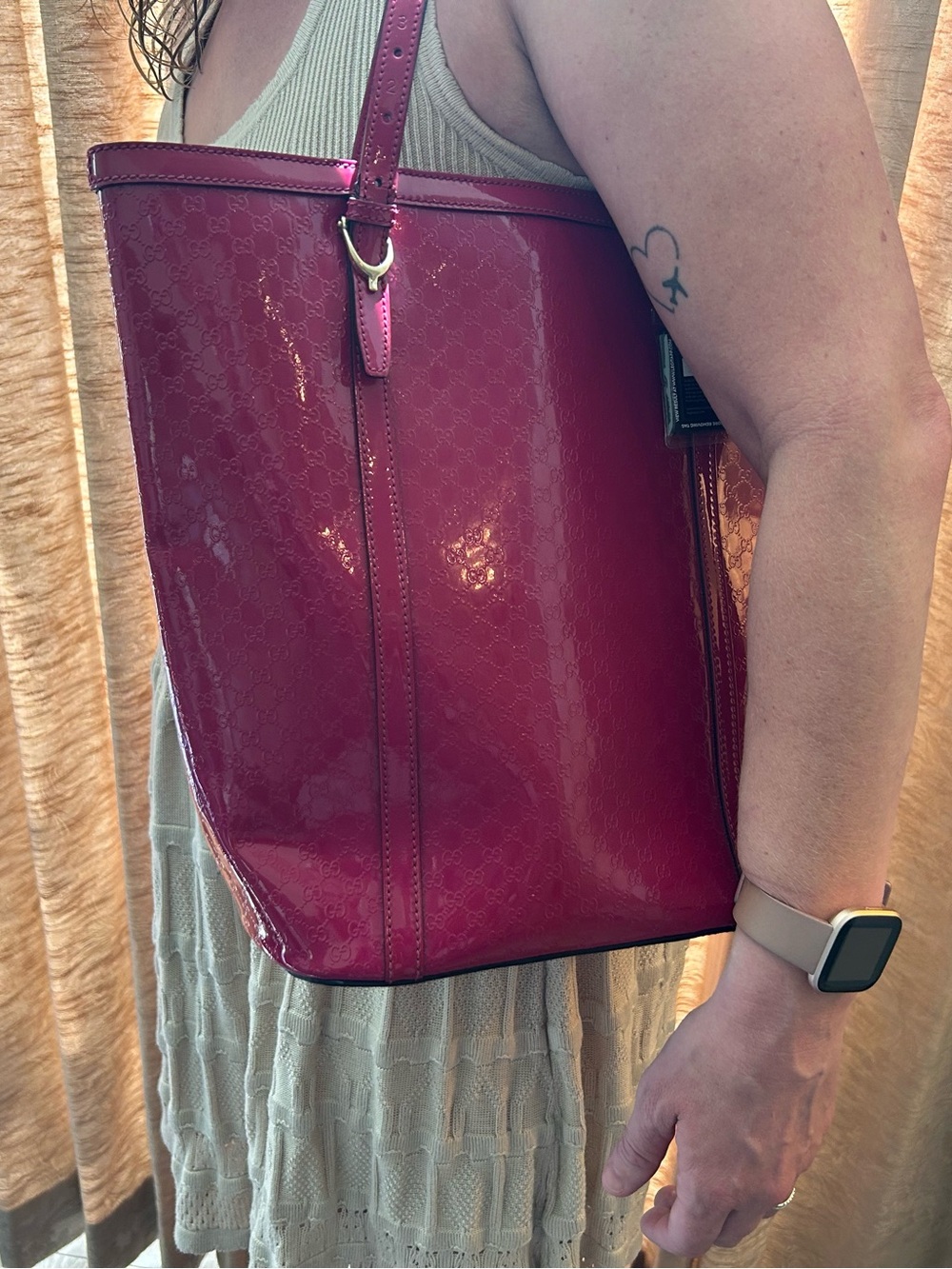 Gucci Hot Pink Microguccissima Patent Leather Nice Tote Bag - Picture 11 of 11